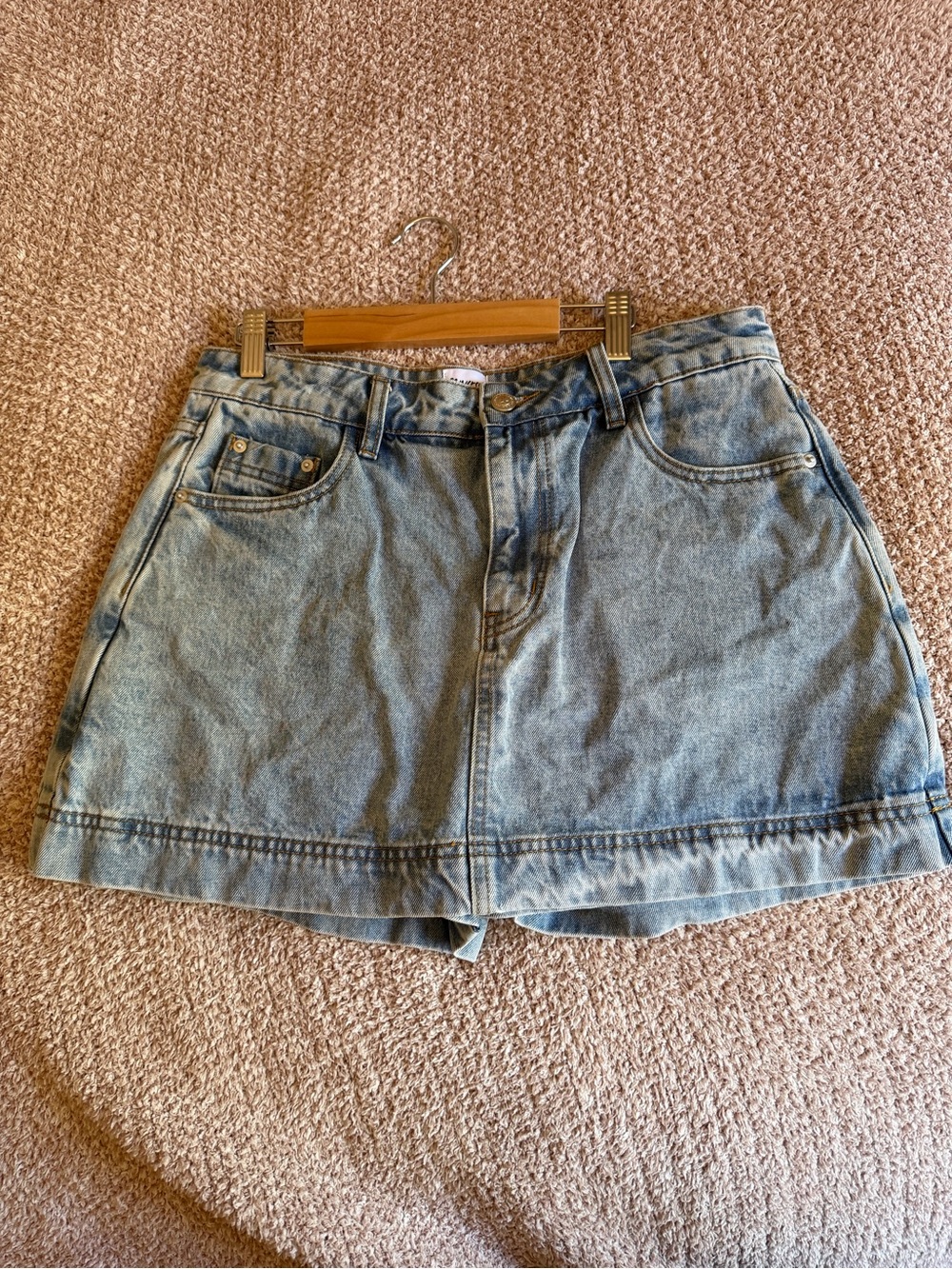 Princess Polly Denim Mini Skirt - Light Blue